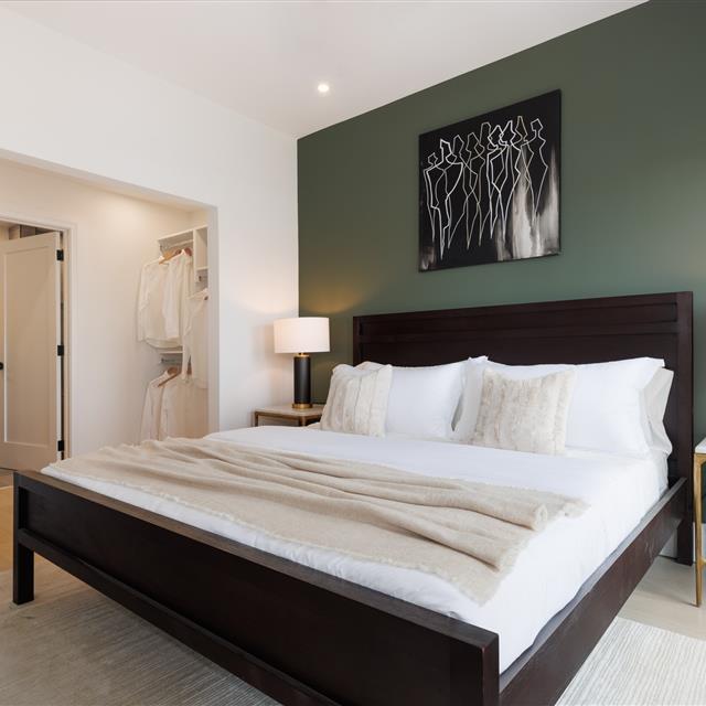 A view of a bedroom